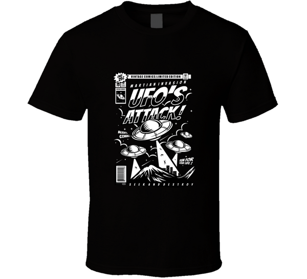 UFO Attack T Shirt T-Shirt - Inked Threadz